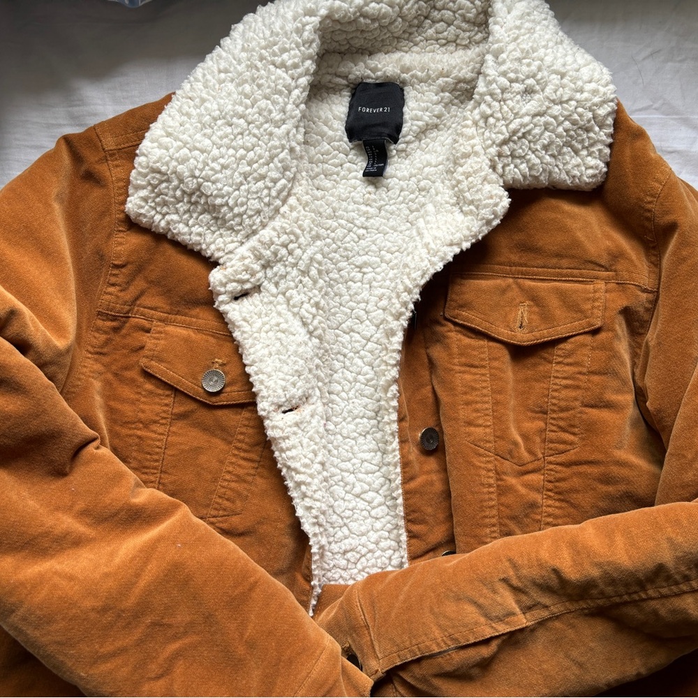 Fluffy and light weight auburn jacket